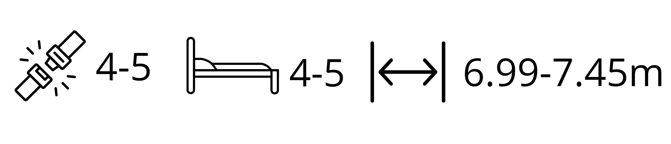 Roller Team Zefiro matkaauto mõõdud