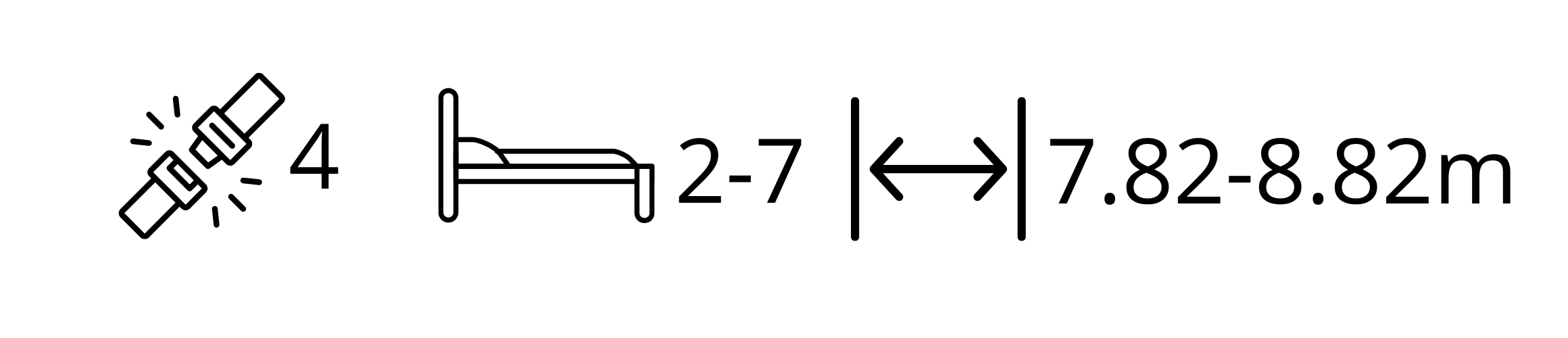 KABE Crown matkaauto mõõdud