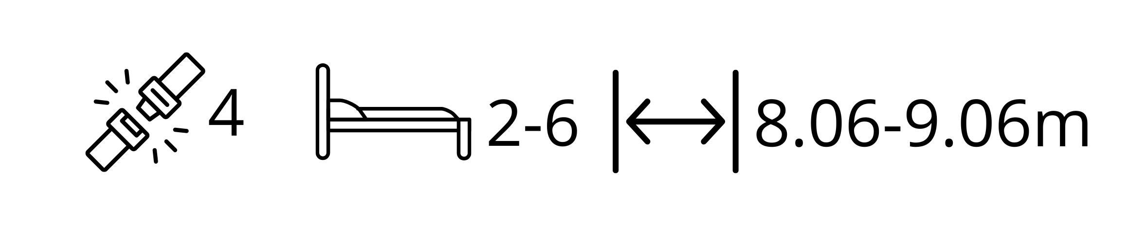 KABE Royal matkaauto mõõdud