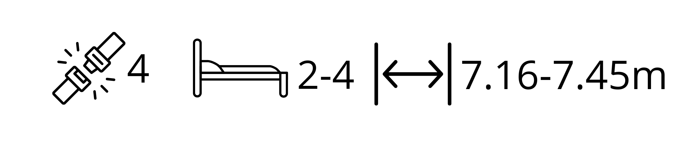 KABE Novum matkaauto mõõdud