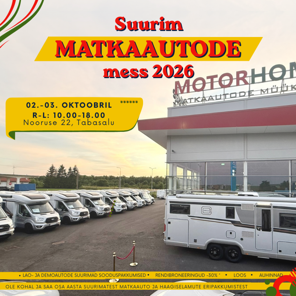 Suurim matkaautode mess 2026 02.–03. oktoobril Tabasalus
